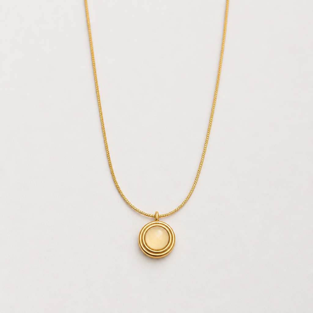 Concentric Circle Pendant Necklace