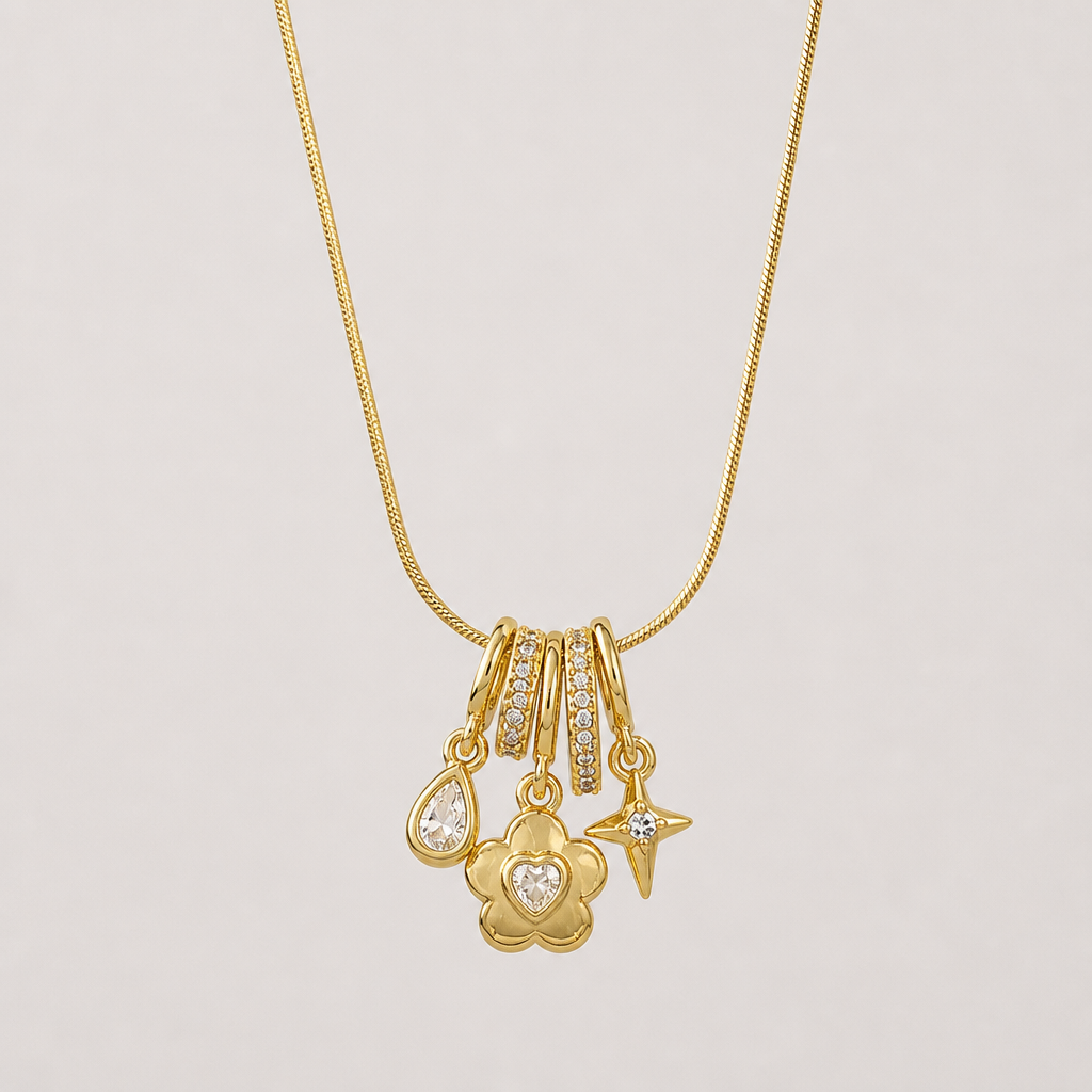 Multi-Charm Pendant Necklace