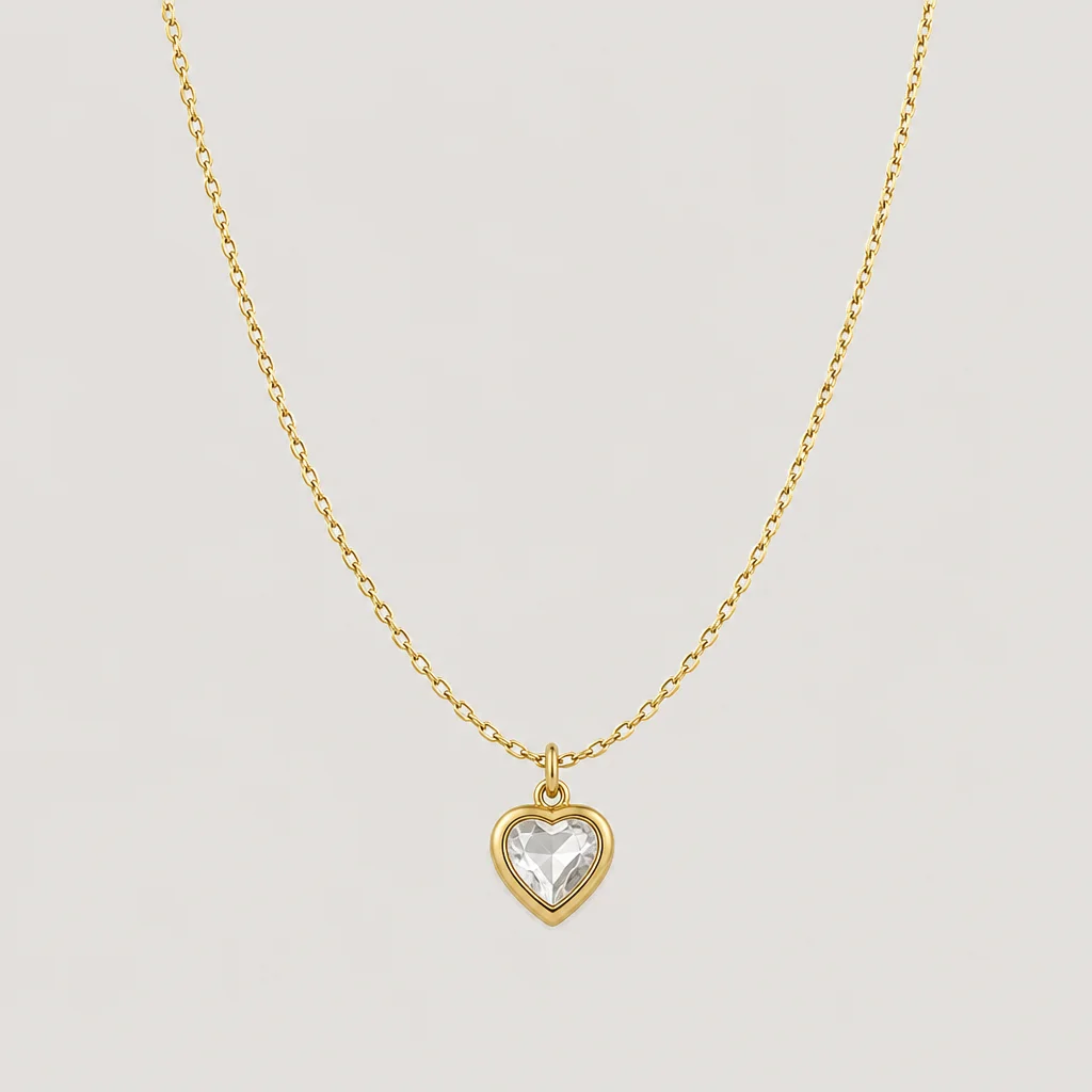 Crystal Heart Pendant Necklace