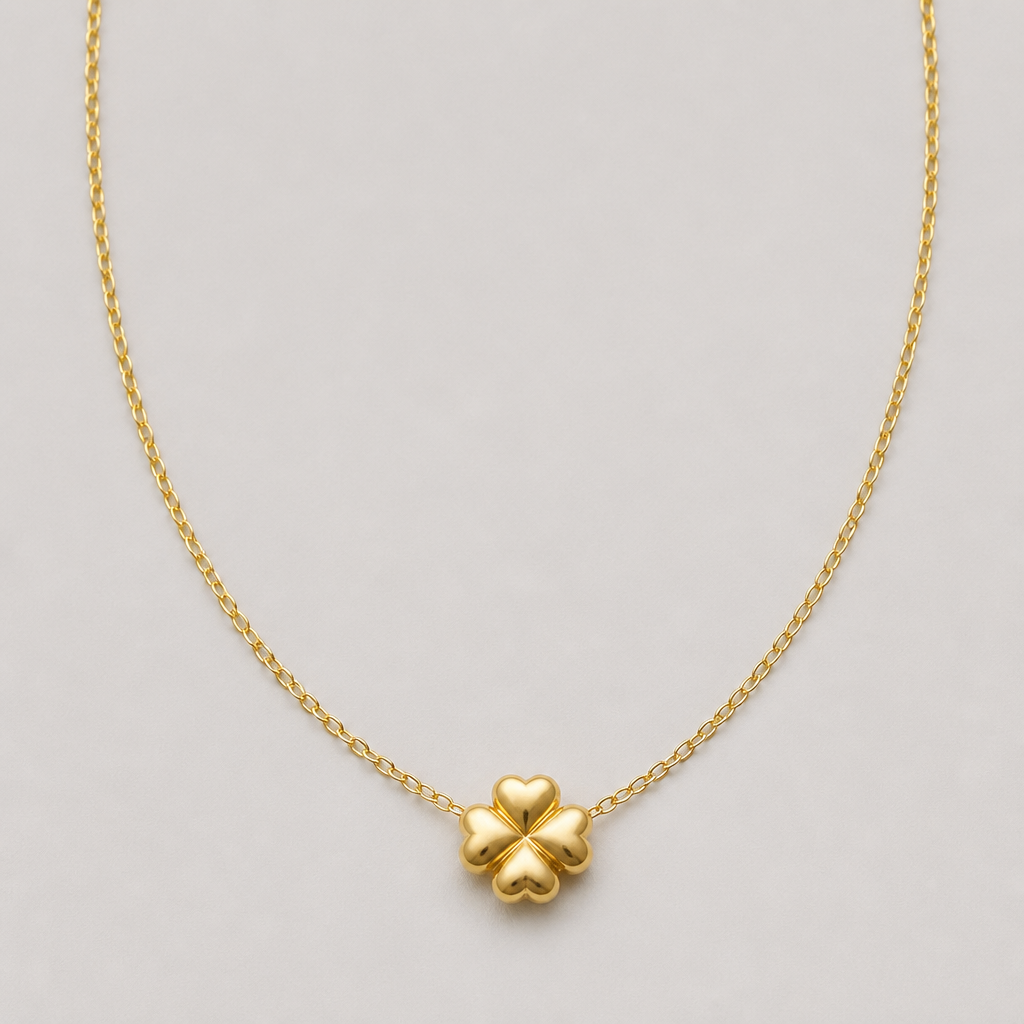 Gold Clover Pendant Necklace
