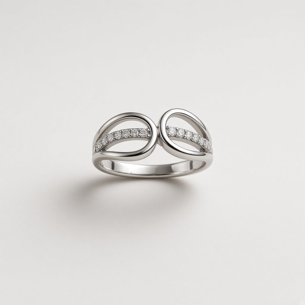 Silver Double Loop Ring