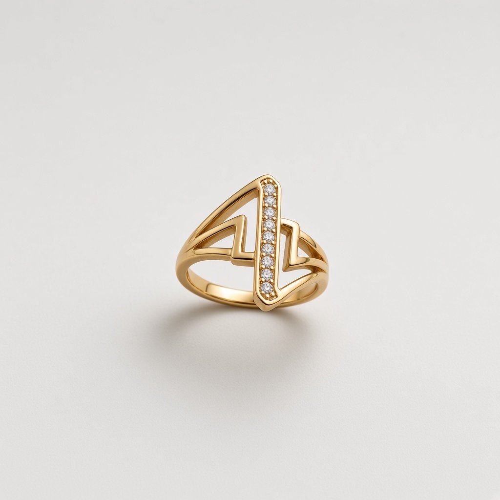 Zigzag Pavé Ring