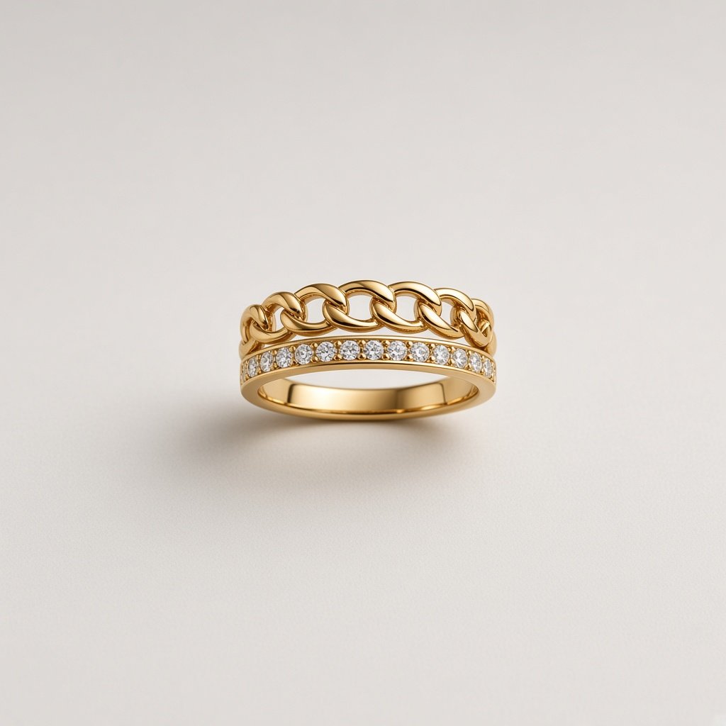 Chain Link Stack Ring