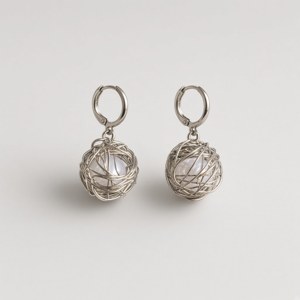 Wire Wrap Orb Drop Studs