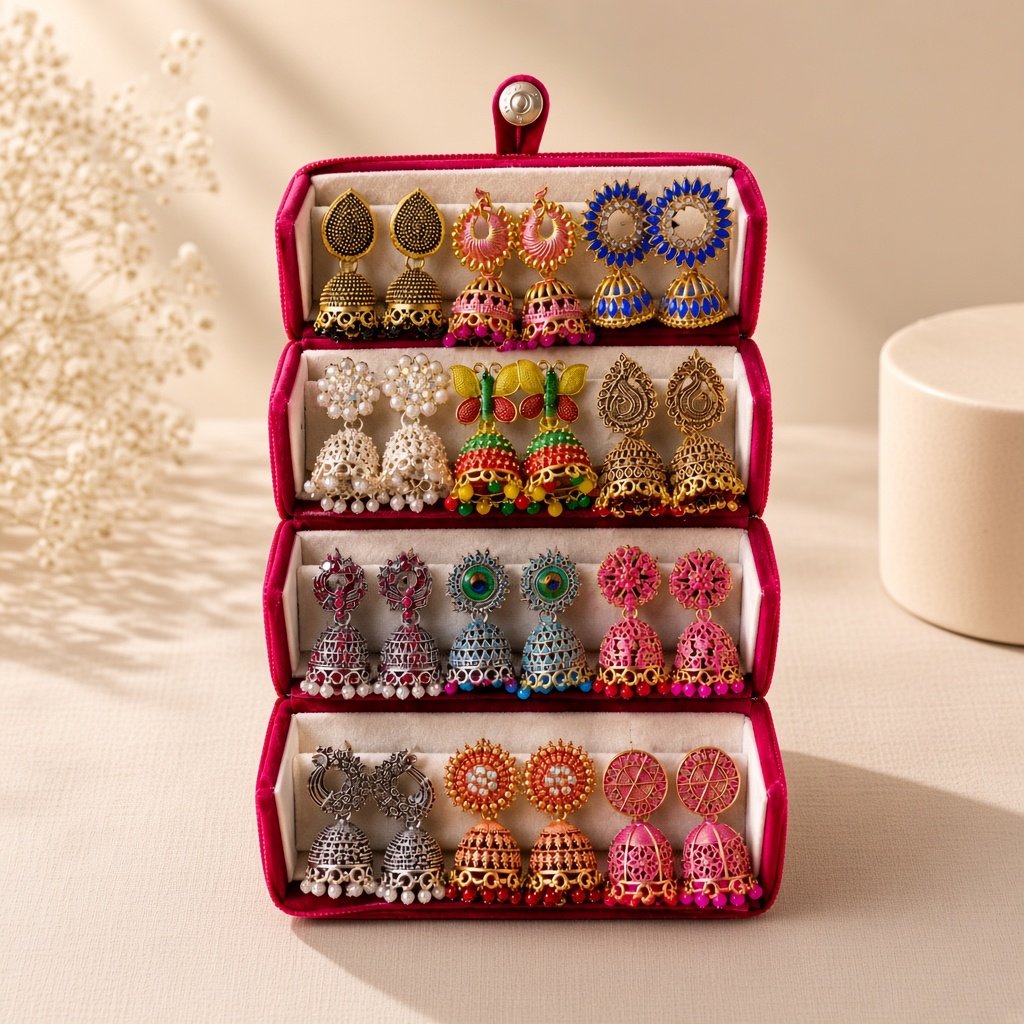 Jhumka Gift Hamper | Pink Velvet