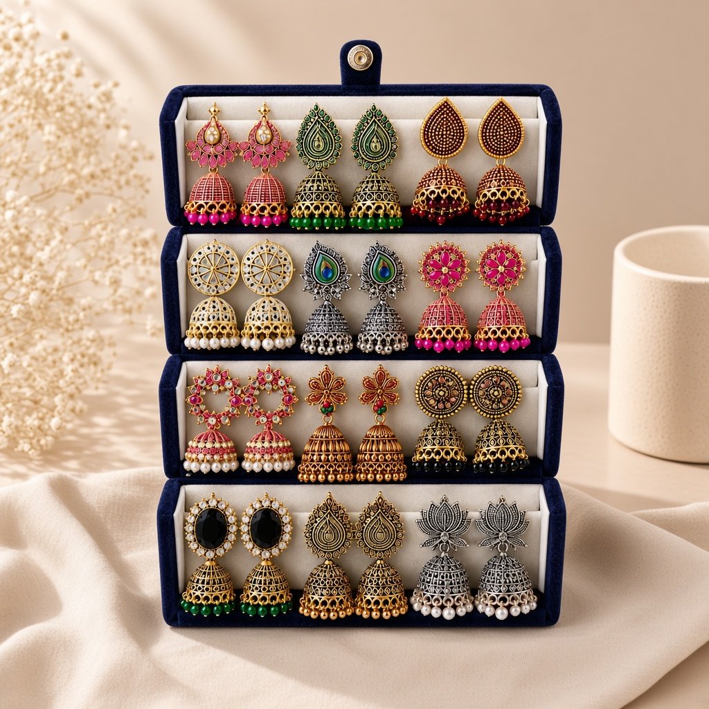 Jhumka Gift Hamper | Navy Blue Classic