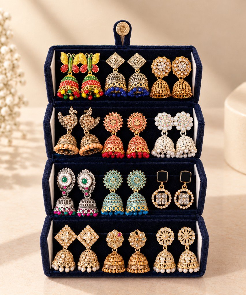 Jhumka Gift Hamper | Navy Blue Festive