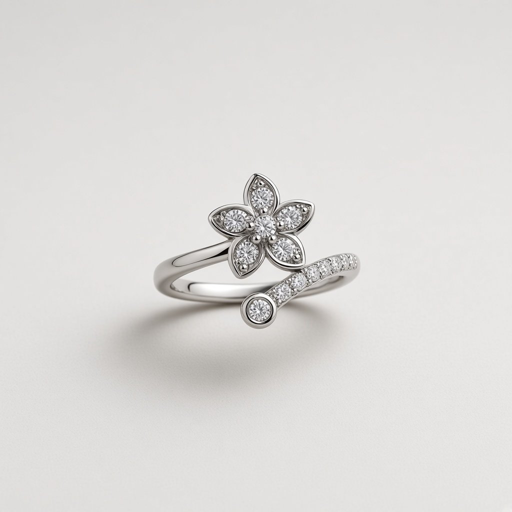 Floral Open Ring