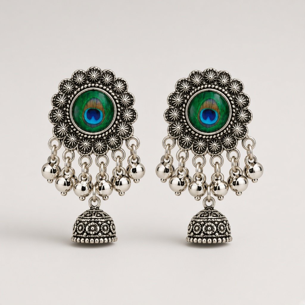 Peacock Eye Jhumka Drop