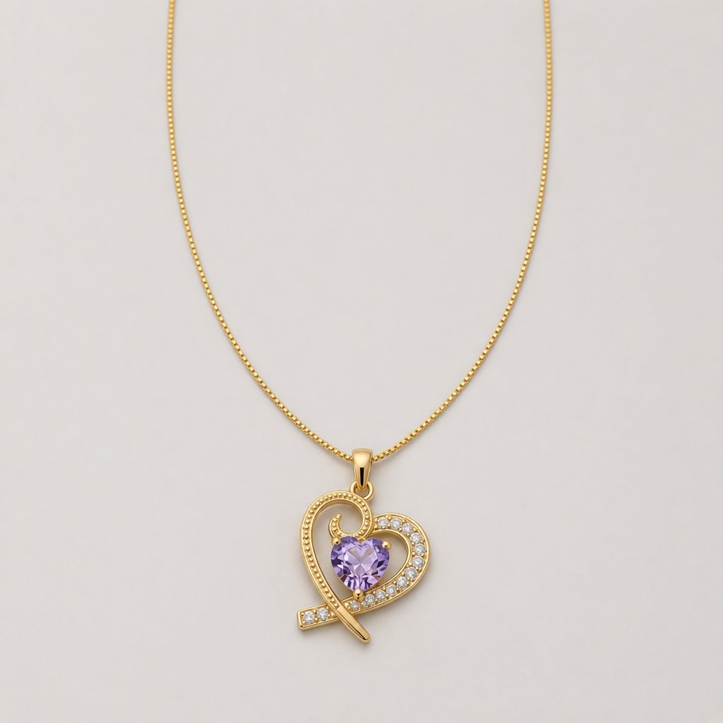 Gold Rose Floral Drop Necklace